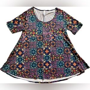LuLaRoe Colorful Patterned Perfect Top